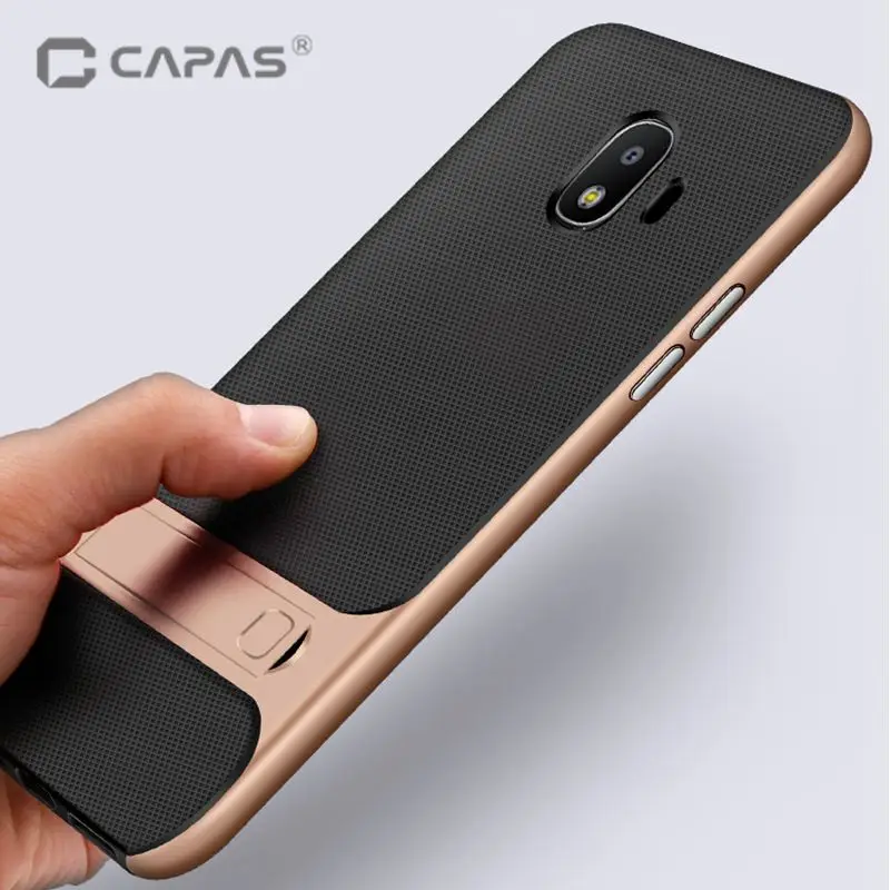 For Samsung Galaxy J2 Pro (2018) J250F Case Cover PC+ TPU Back 2 in 1 Luxury Stand Holder Protective Shockproof Funda 5" | Мобильные