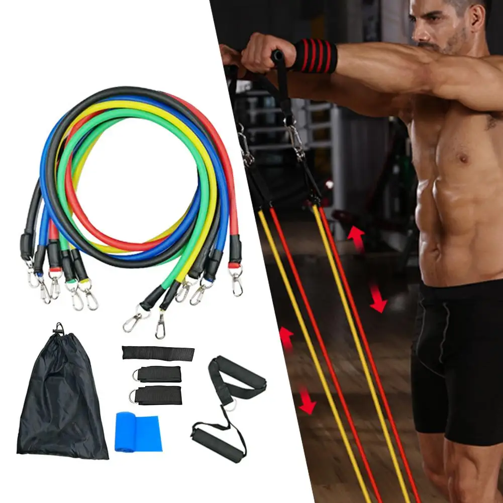 12Pcs High-quality Resistance Band Set Fitness Puller For Training Physical Therapy Anytime Anywhere Workouts | Спорт и развлечения