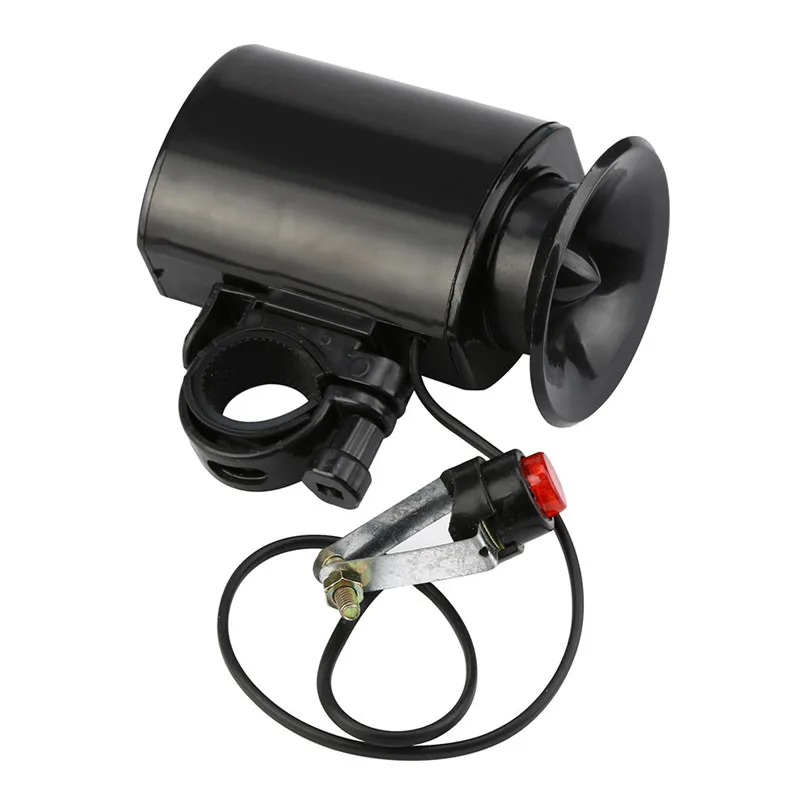 Electronic Black Ultra-loud Speaker Bicycle 6 Sounds Alarm Bell Bike Siren Horn.