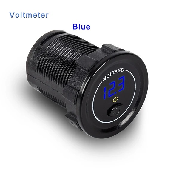 Voltmeter Blue Обновление 12 V-24 V Dual USB Автомобильное зарядное устройство Зарядное устройство+ прикуриватель+ Вольтметр Автомобильный USB розетка с независимыми вкл/выкл 2,1+ 2.1A авто зарядное устройство для Зарядное устройство - Название цвета: Voltmeter Blue
