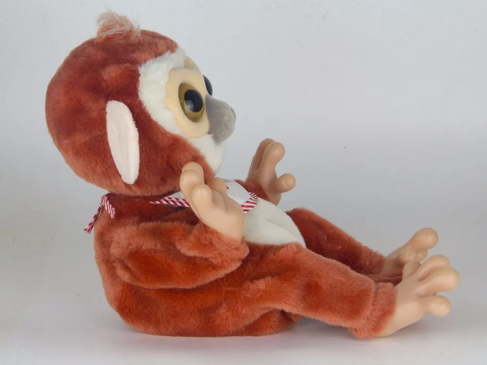 Забавная электронная обезьяна с ногами и руками, Двигающаяся плюшевая игрушка-робот-обезьяна, развивающие игрушки для детей, подарки на день рождения