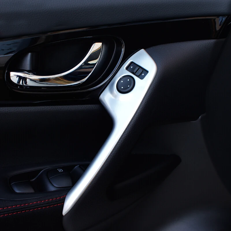 

Fit For Nissan Qashqai 2015 2016 2017 2018 Chrome Interior Door Window Switch Panel Handle Cover Trim Bezel Garnish Accessories