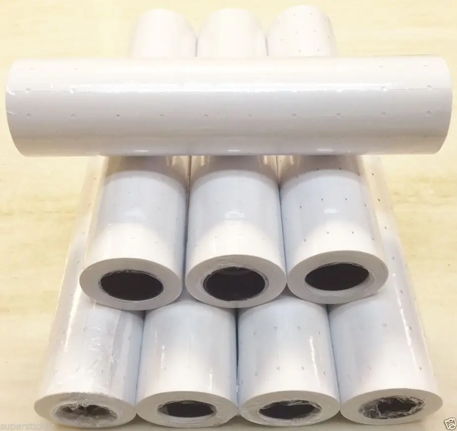 [ Fly Eagle ] 80 Rolls X 500 Tags label Refill for Motex One Line Price Gun White Blank Mx5500 | Дом и сад