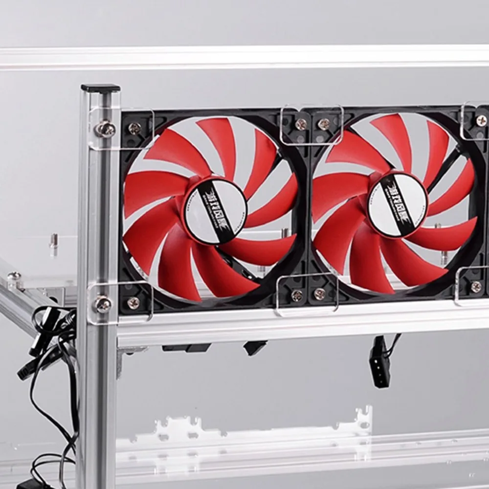 Multifunctional Heat Dissipation GPU Mining Frame Case Stackable Design Aluminum Acrylic Insulation Mining Frame Case