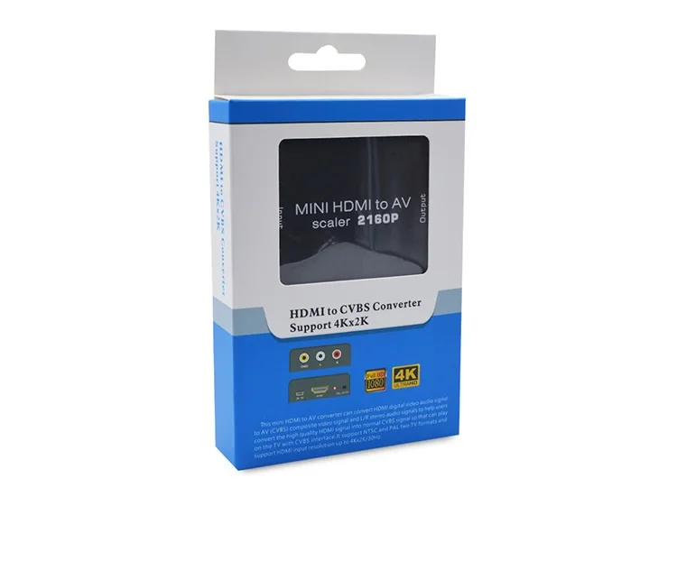 EarRise 4K HD видео конвертер HDMI в RCA AV/CVSB L/R 480P 720P 1080P 2160P HDMI2AV Поддержка NTSC PAL AV адаптер| |