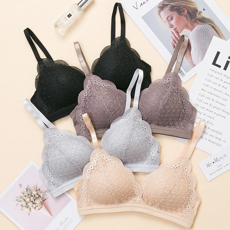 Las-mujeres-Sujetador-de-encaje-Sexy-sin-costura-transpirable-Bralette-Simple-Comfortable-s-lido-Lencer-a