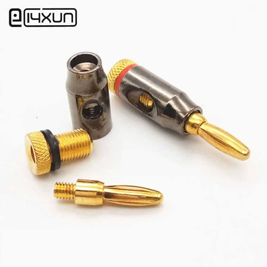 1pcs 4mm Banana Plug Gold plated Speaker Terminals Copper Audio Signal