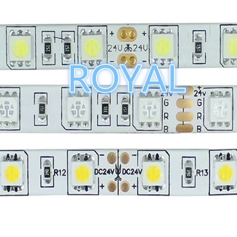 12 В постоянного тока 24В светодиодный ленточный 5050 SMD 5 м 300 светодиодный 60 светодиодный/м гибкий светодиодный водонепроницаемый не водонепроницаемый теплый/белый/RGB Диодная лента светодиодный светильник
