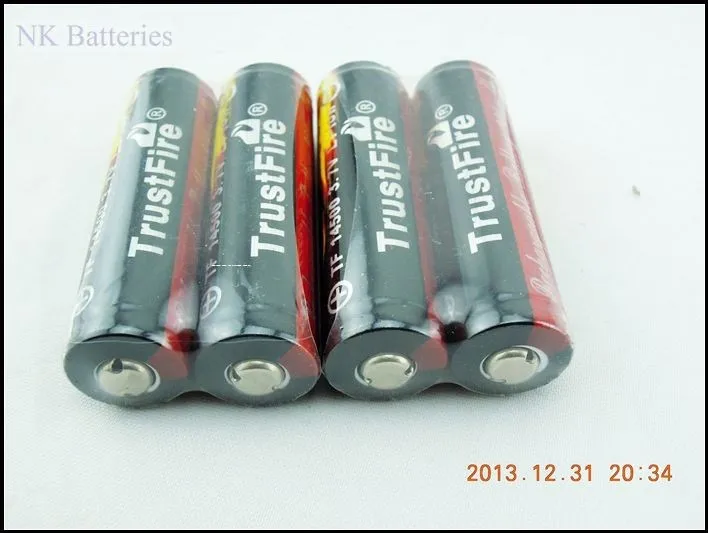 GTK 3,7 V 900 mah литий-ионные 14500 аккумуляторные батареи aa 14500 защищенная батарея/Trust Fire защищенная 14500 bateria