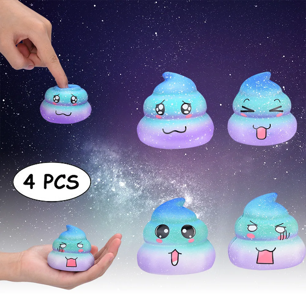 4 шт. Galaxy Poo Ароматические медленно расправляющиеся мягкие игрушки сжимаемые игрушки снятие стресса игрушки skuishy animales игрушки для детей