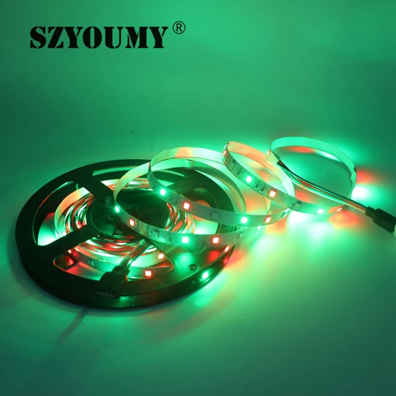 SZYOUMY 2835 SMD RGB Светодиодные ленты свет строка ленты Декор лампы ленты с 44/24 клавиши ИК-пульт дистанционного управления 2A мощность адаптер Blster