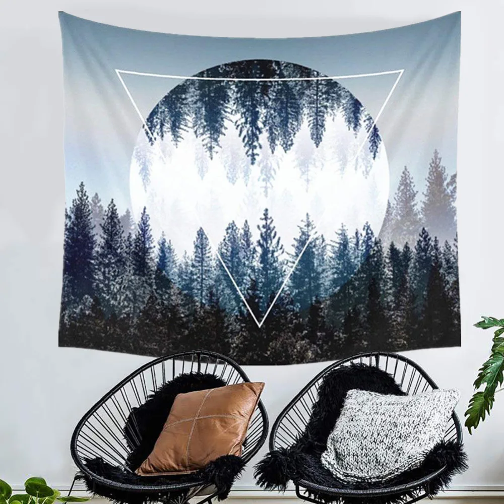 Dremisland Forest Tapestry Wall Hanging Sunset Nuture Wall Tapestries
