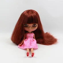 Медные красные волосы Обнаженная кукла blyth, черная кожа Заводская кукла Модная Кукла подходит для DIY игрушка BJD для девочек