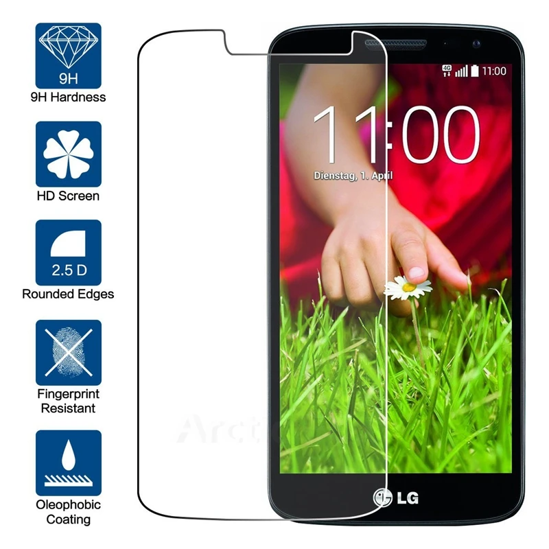 5 шт./лот закаленное Стекло Экран протектор для LG G2 мини D618 D620 G2mini Защитная пленка