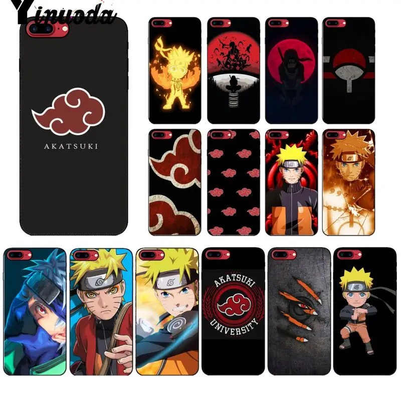 Yinuoda Akatsuki logo Naruto TPU Мягкий силиконовый чехол для телефона Apple iPhone 8 7 6 6S Plus X XS MAX 5 5S SE