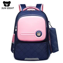 SUN EIGHT Waterproof Children School Bags Boys Girls Orthopedic Schoolbags Backpacks Kids Schoolbags Primary School Backpacks ruipai reflective design children backpacks kids kindergarten orthopedic children school bags for girls boys primary schoolbags