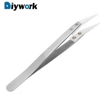 DIYWORK ручной инструмент Керамический Пинцет из нержавеющей стали изогнутый направленный Пинцет высокотемпературный инструмент для ремонта