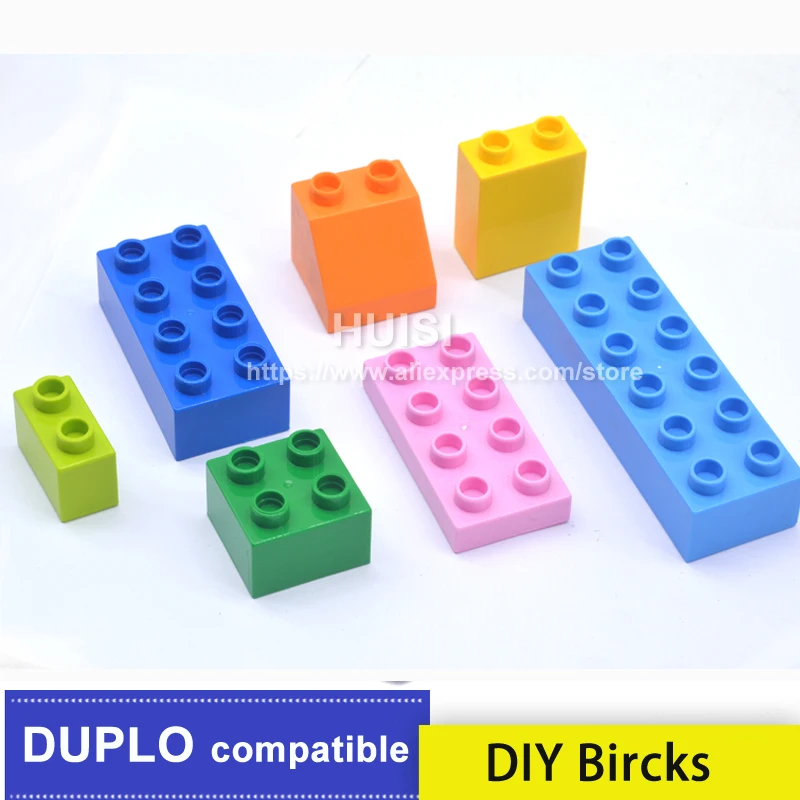 Garçon 3 ans jouets blocs de construction en plastique compatibles avec Legoe Duplo briques éducatives ensemble de construction jouets de bricolage pour les enfants