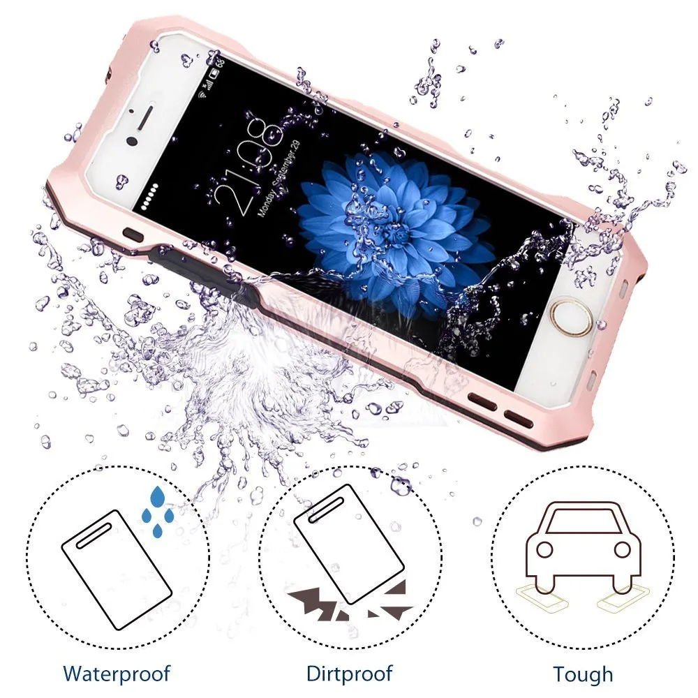 Lens Phone Cases for iPhone 5 5s WaterProof Fisheyes 360 Full Body Back Cover Shockproof Hybrid