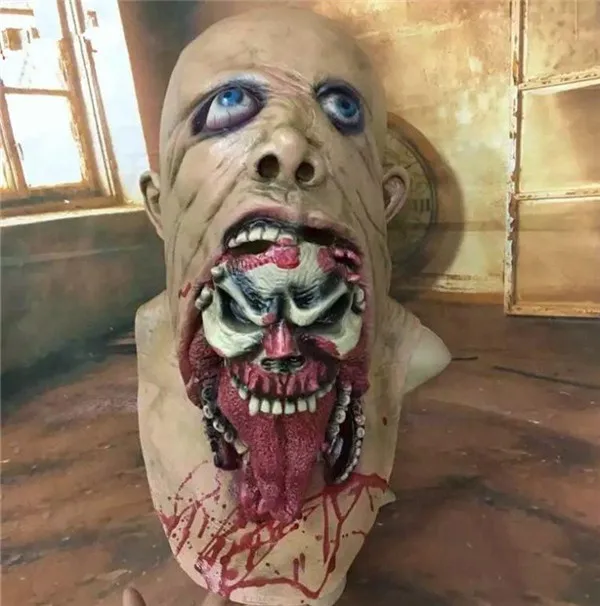 Zombie Mask Soft Rubber Evil Ghost Rot Scary Halloween Party Costume Dress up Gifts - 11