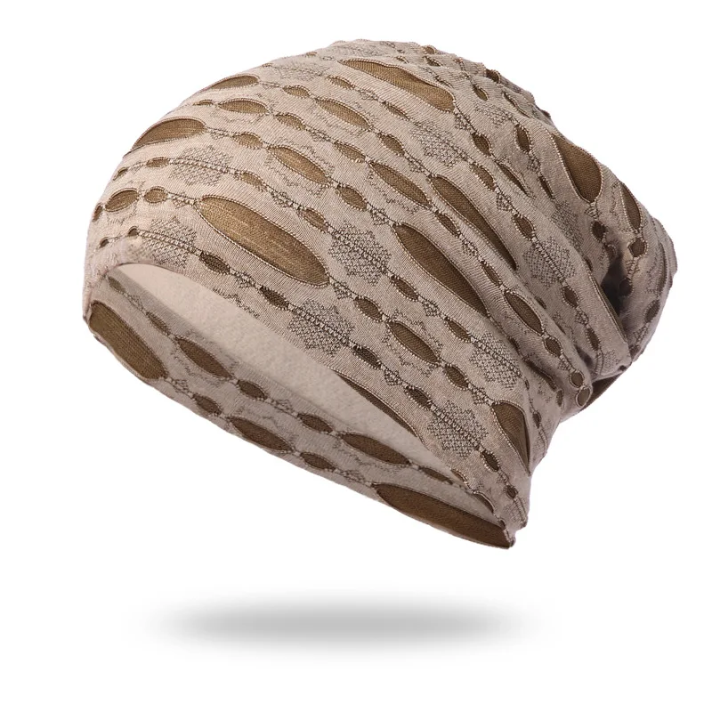 

Spring and autumn new style Hollow hedging beanie Unisex Cleaning housework dust-proof Knitted hat Fedoras Warm snow cap