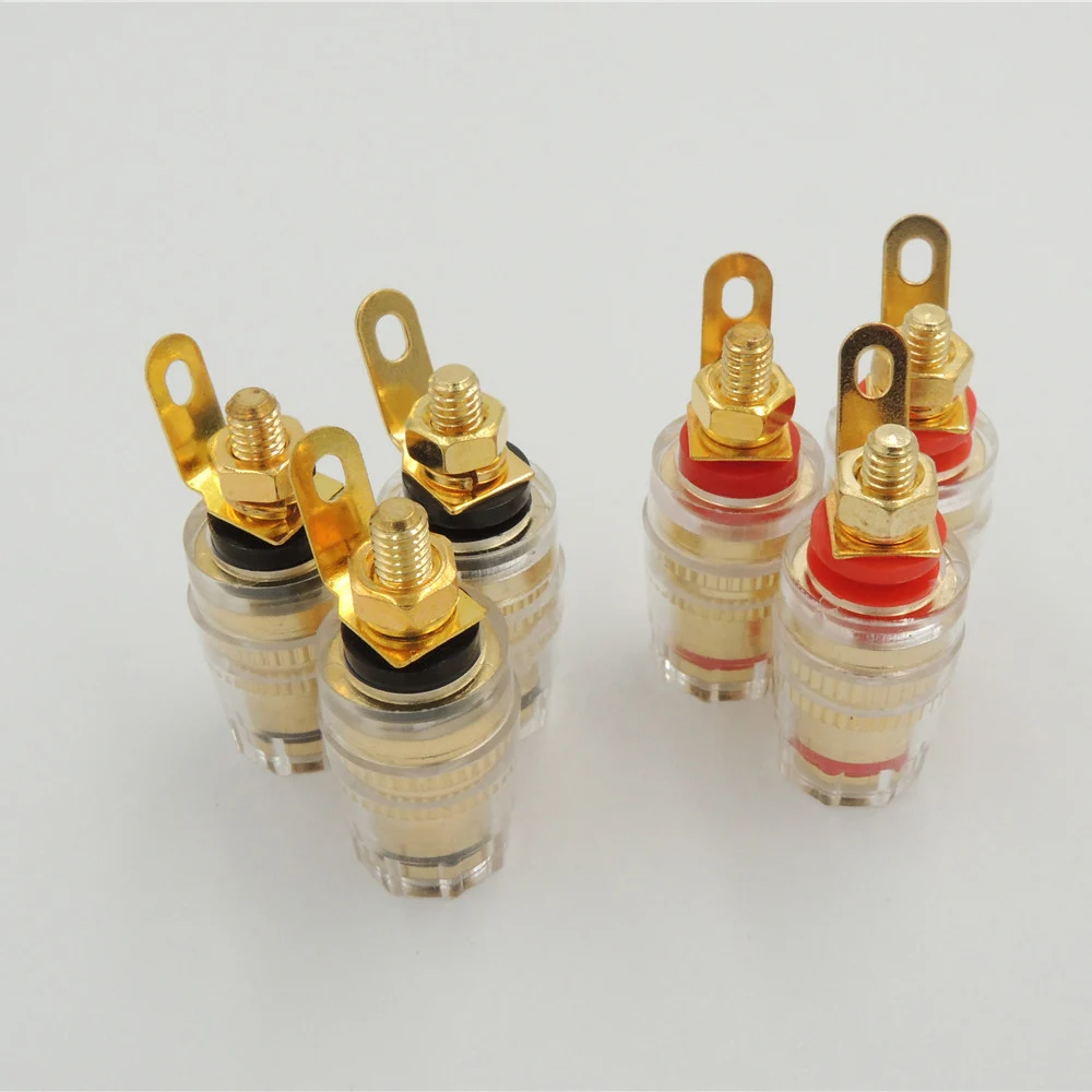 Borne de Ligação Dourada Plugue Banana Jack para Amplificador de Alto-falante Terminais de Cabo Cobre mm 32 mm de Alta Qualidade 10 Peças