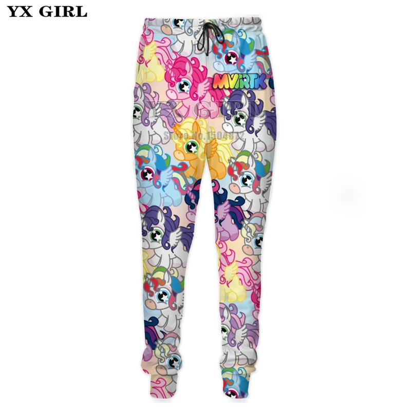 YX Girl High Quality Polyester Sweat Pants Women Men Cartoon Character ...