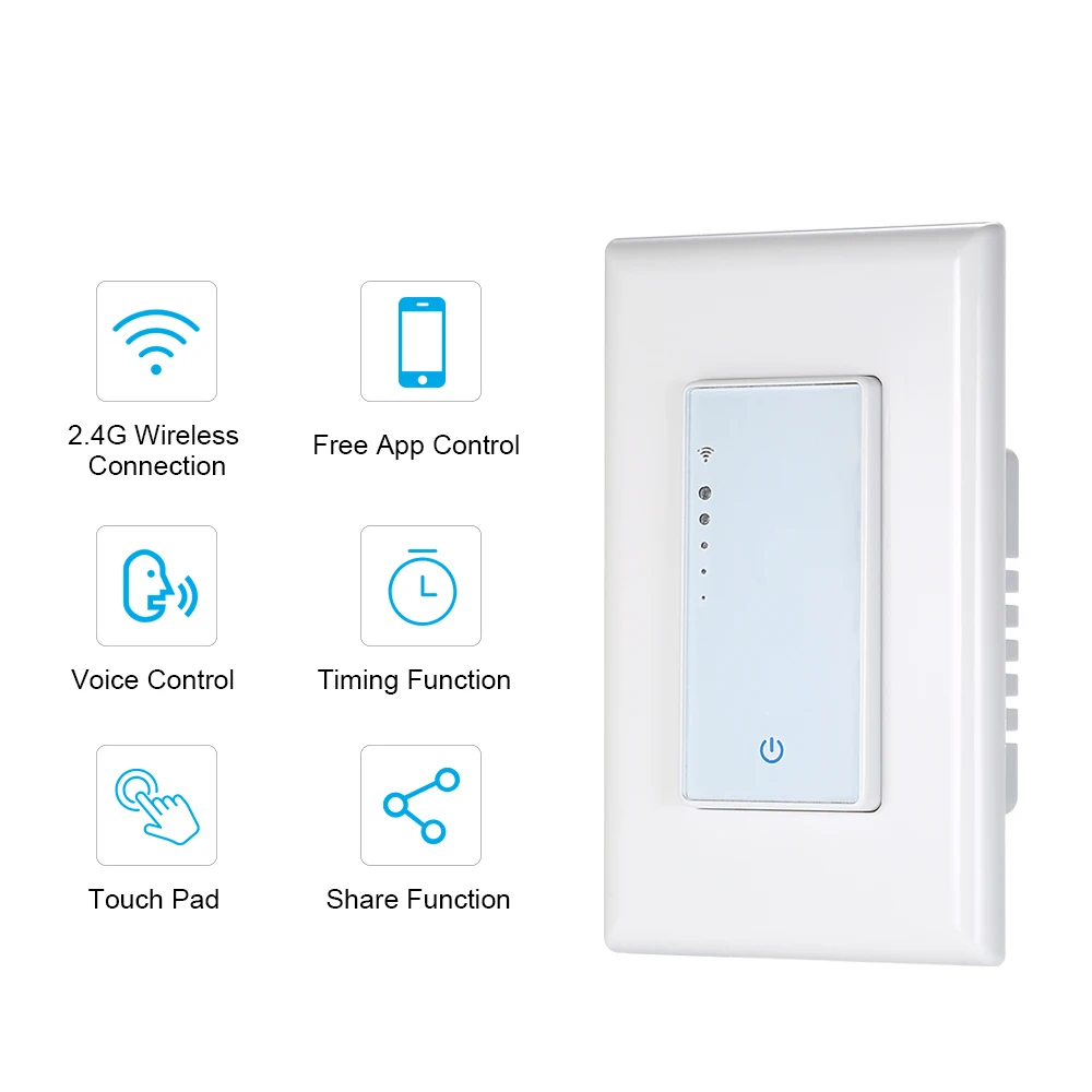 

Smart Wireless Dimmer Switch APP Voice Remote Control Switch Compatible with Amazon Alexa Google Assistant Amazon Echo IFTTT