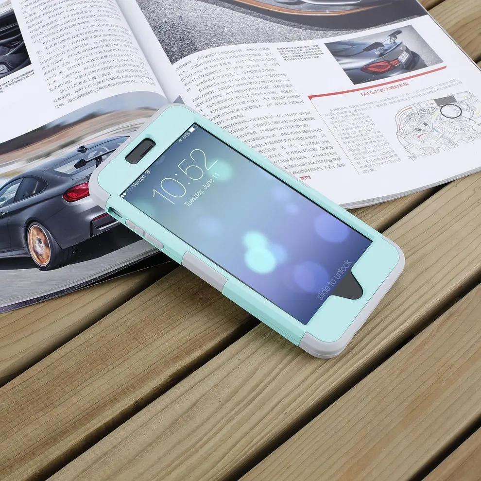 

10pcs Pink Shockproof Heavy Duty Protect Phone Cases For iPhone Full Body Protective Cover Shell
