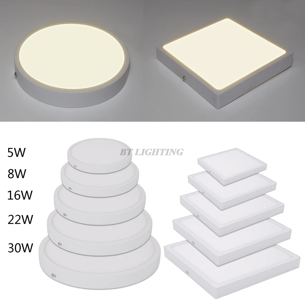 

LED down light Round Square Panel lamps for living room 3w 18w 25w 30w Surface Mounted spot led Downlight ceiling down lamp 220v