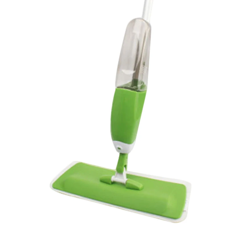 Швабры со спреем спрей для воды Швабра для мытья рук плоская Швабра для уборки дома деревянный пол плитка мрамор домашняя кухня чистящие инструменты - Цвет: Зеленый