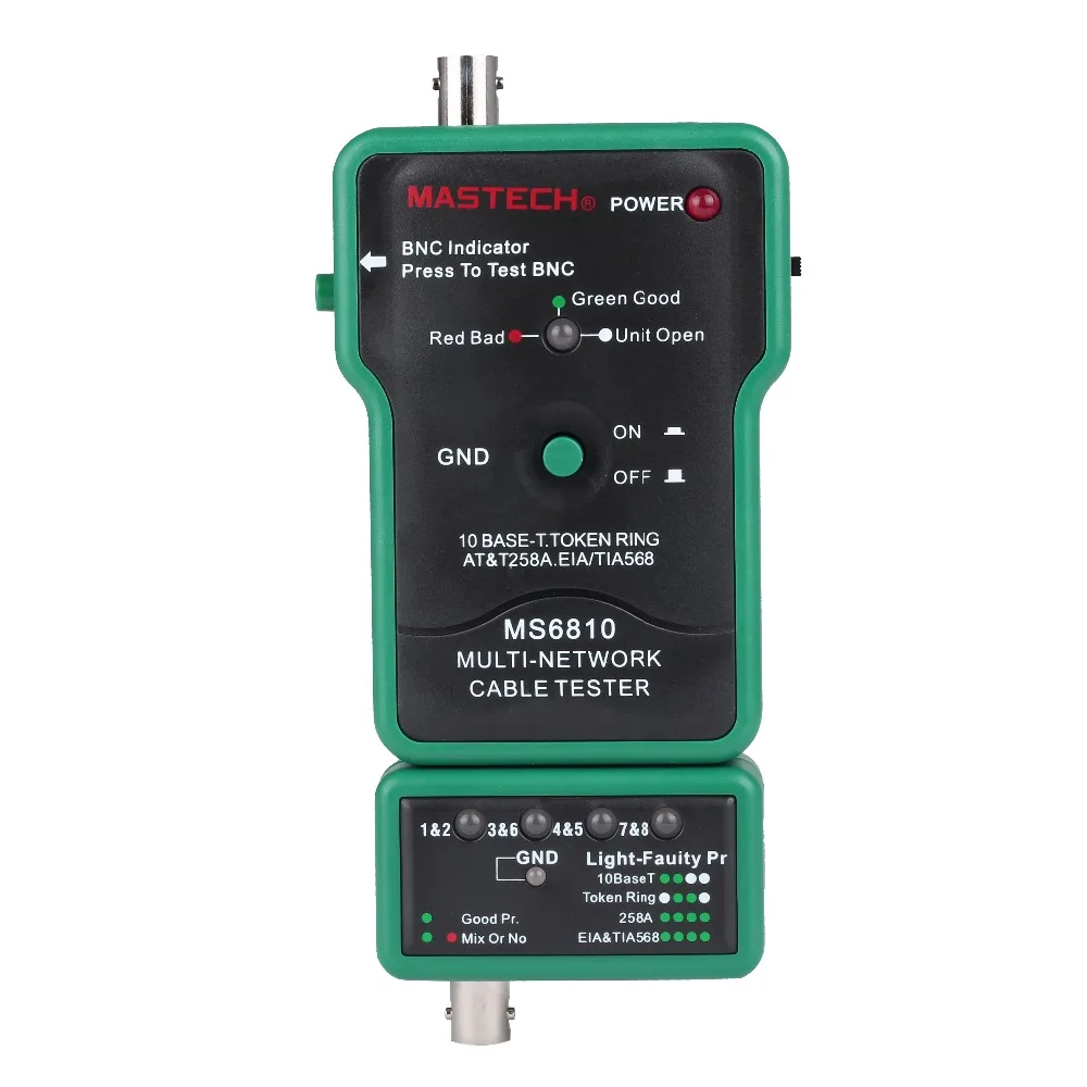 MASTECH MS6810 Multi Network Cable Tester Meter RJ45 BNC Wire Trackerbnc bncbnc rj45bnc cable