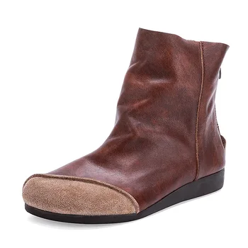 

238-20 New Fashion Handmade Cowhide Leather Shoes Women Winter Boots Women Ankle Boot