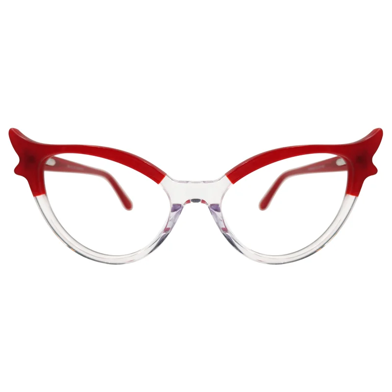 

Zeelool Acetate Vintage Oversized Witchy Cat Eye Glasses Frame for Women with Clear Lens Judy VFP0158