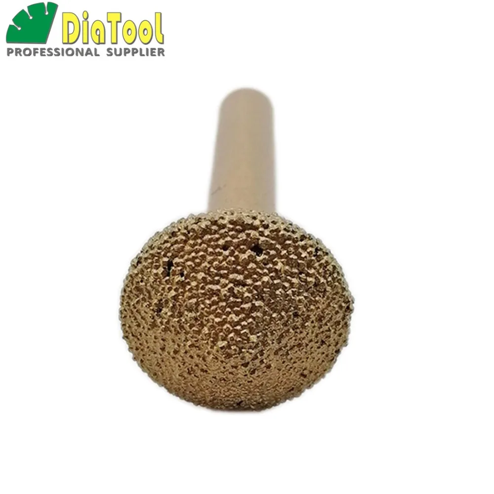 2pcs 3D CNC vacuum brazed diamond engraving bits for stone, Max diameter 20mm 120degree, 8mm shank