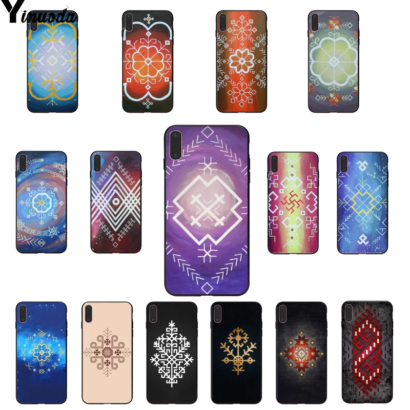 Yinuoda Latvian Ethnic Sun Tree Black TPU Soft Rubber Phone Cover for iPhone 6S 6plus 7 7plus 8 8Plus X Xs MAX 5 5S XR | Мобильные