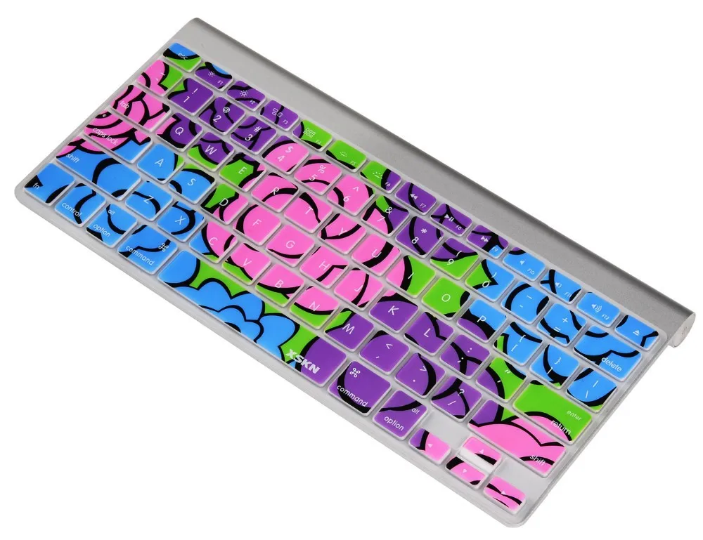XSKN прочный ультратонкий цветок серии Силиконовый чехол для клавиатуры кожи протектор для MacBook Pro 13 15 17 дюймов, Роза