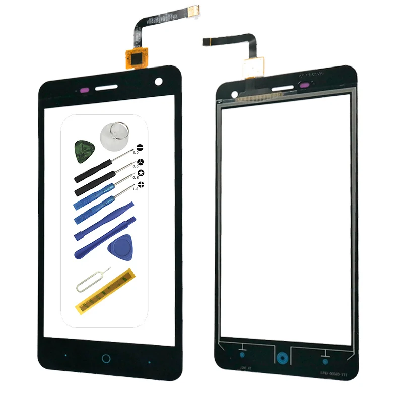 

V1.0 touch screen front glass panel with tools 3M Glue Replacement For zte blade l3 touchscreen digitizer