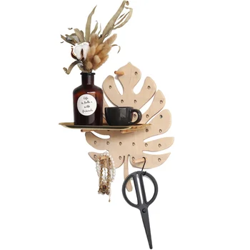 

Wall Hanging Shelf Wood Cave Board Tortoise Leaf Jewelry Cactus House Receiving Room Wall Decorations Photo Props