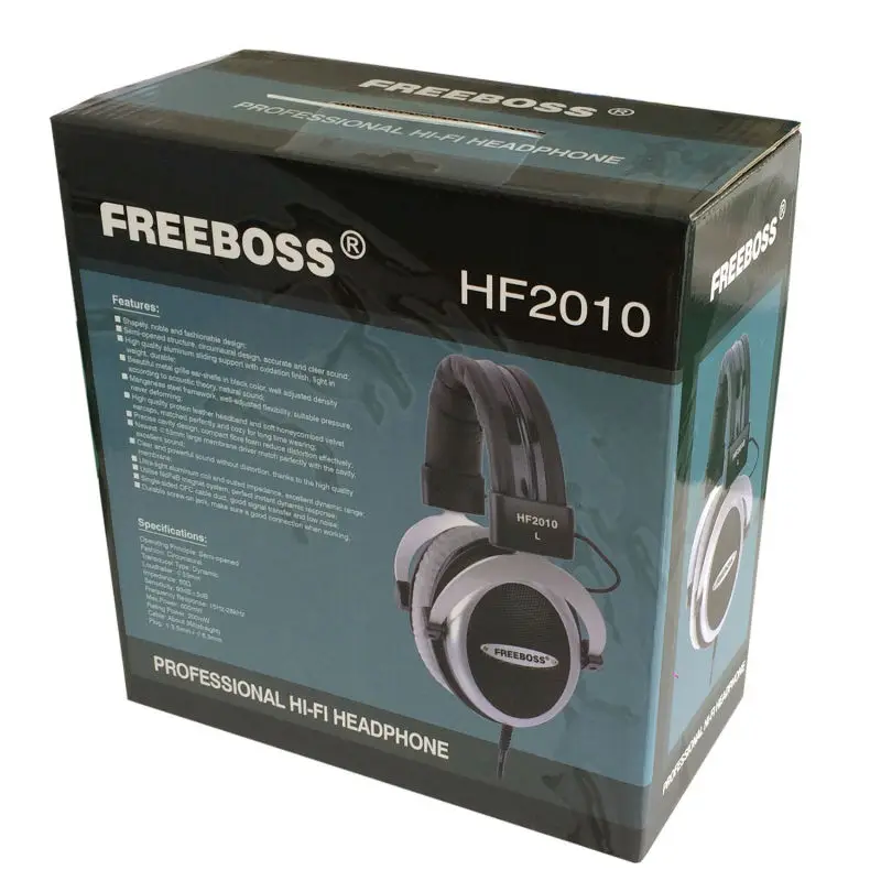 FREEBOSS HF2010 Hi-Fi наушники полуоткрытые Накладные наушники 3,5 6,3 разъем регулируемый и светильник вес оголовье hifi гарнитура наушники