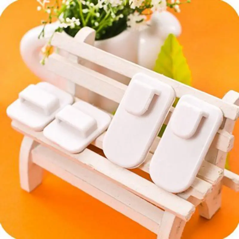 

2Sets 4Pcs Air conditioning remote control TV special Paste type separation type Wall Storage Plastic Hooks Holder Strong Hanger
