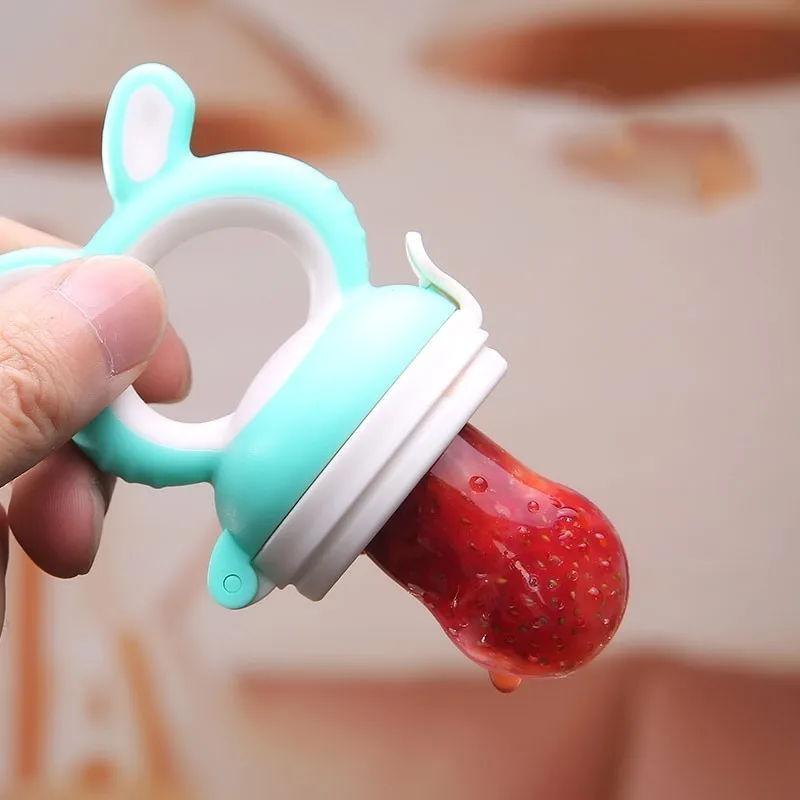 10 pcs/lot Portable Infant Food Baby Nipple Feeder Silicone Pacifier Fruits Feeding Supplies Soother Nipples Soft Baby Feeding