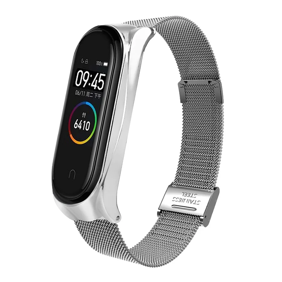 Металлический Безвинтовой браслет из нержавеющей стали для Xiaomi Mi Band 4 ремешок