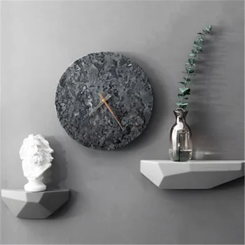 

Big Wall Clock Marble Stone Clock Wall Round Modern Design Digital Wall Clock Office Kitchen Wall Art Home Decor Quartz Clocks