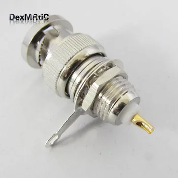 

1PC New BNC Male Plug RF Coax Connector straight with nut solder cup nickelplated wholesale price