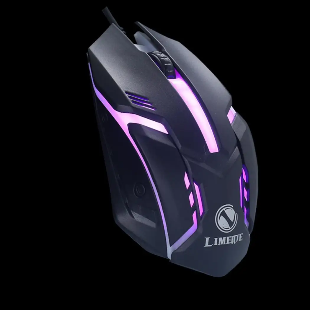 

Durable Ergonomic Design Anti-Skid Wheel Gaming 2 Mouse Illuminated For Desktop PC Wired 1000dpi Mouse USB