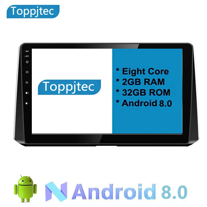9 &quotВосьмиядерный Android 8 0 2G ram 1024*600 автомобильный навигатор для toyota corolla 2019 auris со