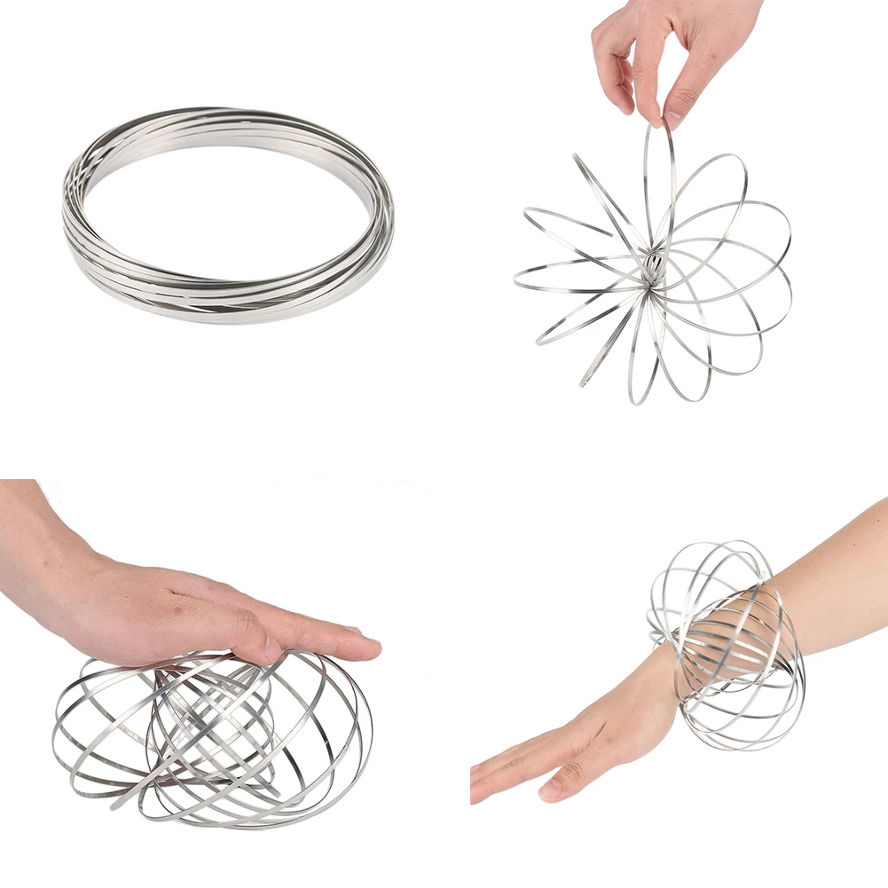 

Antistress Magic Bracelet Flow Ring Kinetic Spring Toy Stress Relief 3D Sculpture Flowing Ring Toys for Kids Adult Gift