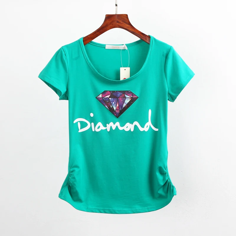 

New women casual summer style t shirt women short sleeve cotton t-shirt top tee