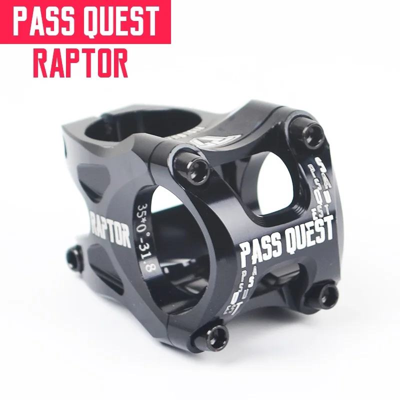 Пройти QUEST RAPTOR Stem 31,8 мм горный велосипедный вынос велосипед am, DH FR DJ ENDURO - Цвет: Black